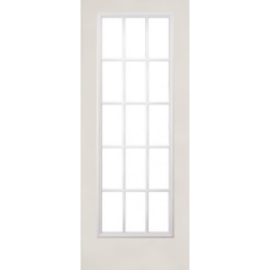 Puerta de Acero con Vitral de 15 Luces