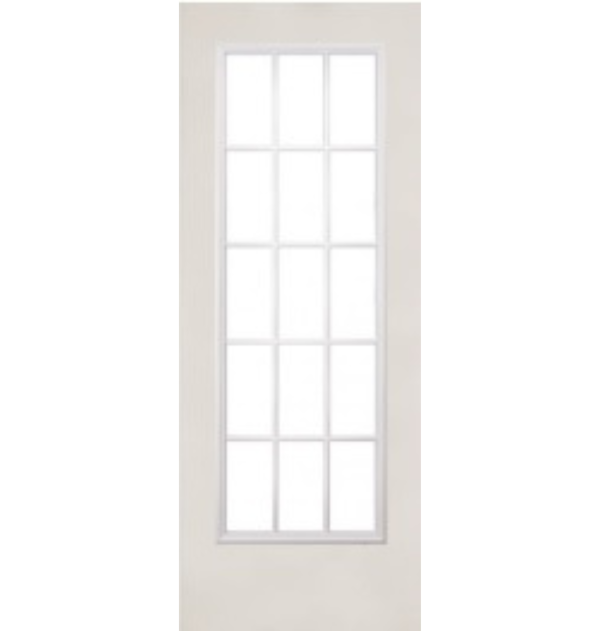 Puerta de Acero con Vitral de 15 Luces