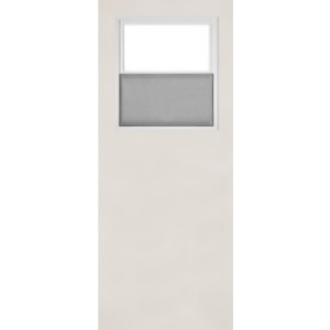 Puerta de Acero con Ventana de Guillotina