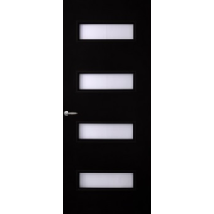 Puerta de Acero Lisa (4 Vitrales Horizontales)